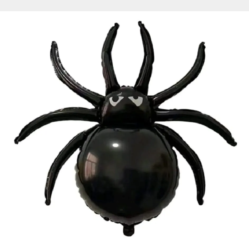 Balon Halloween Foliowy Pająk Czarny - 50 szt.