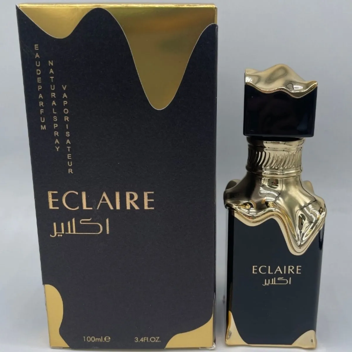 Perfumy Lattafa Eclaire 100ml EDP, czarno-złoty flakon