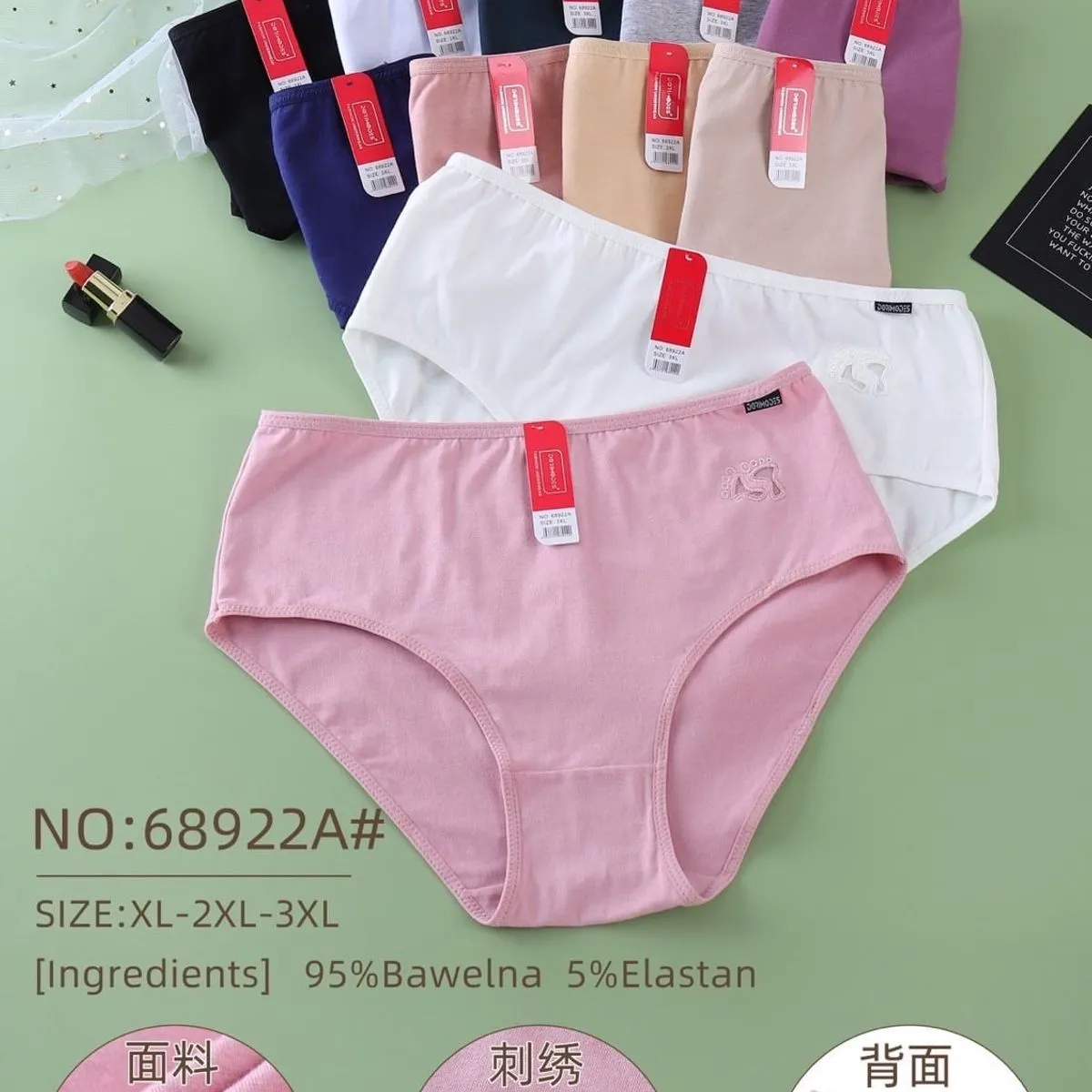 Majtki damskie bawełniane Dorimodes 68922A XL-3XL 24 szt.