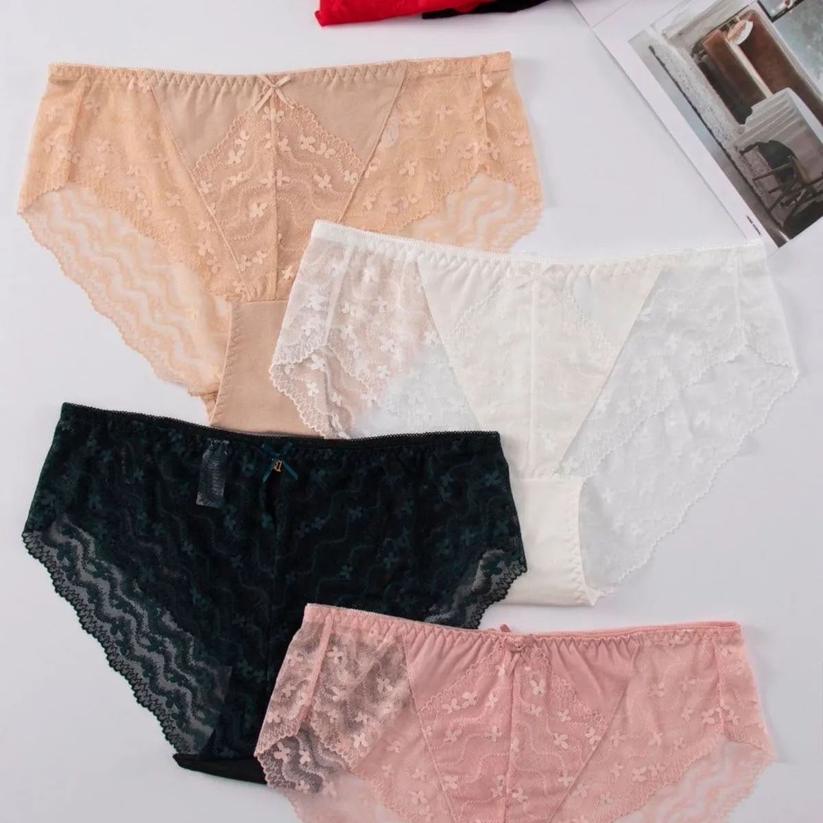 Majtki damskie koronkowe FINELLA mix kolorów M/L-XXL 24szt