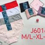 Majtki damskie HAN J6016 prążkowane z koronką M/L-2XL 24szt
