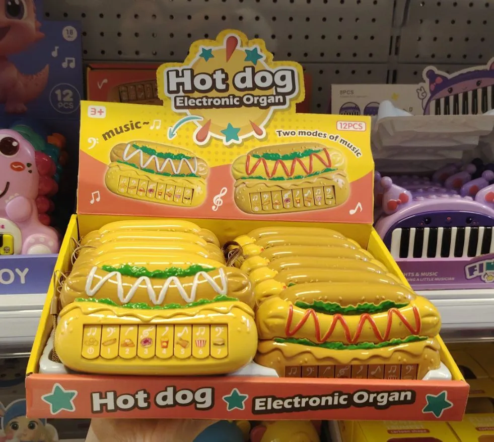 Elektroniczny organ Hot Dog, 2 tryby muzyki, 3+