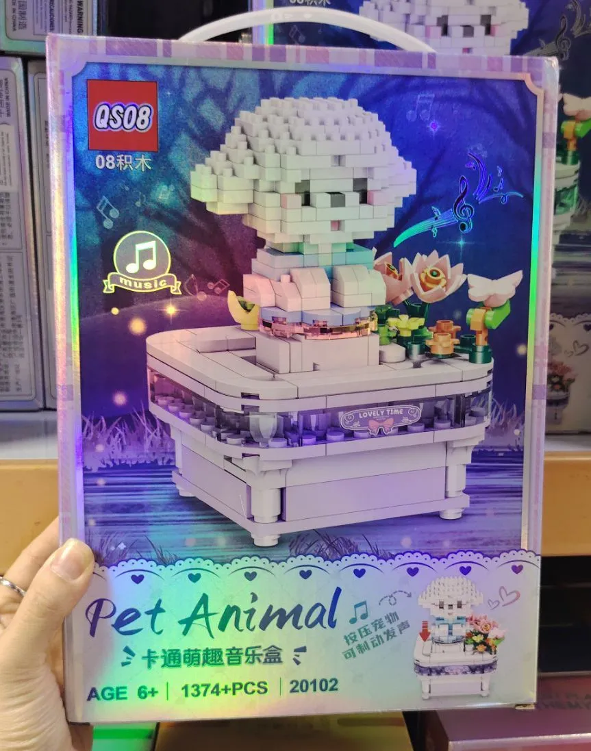 Klocki Pet Animal 1374+PCS Pudel Muzyczny Q08