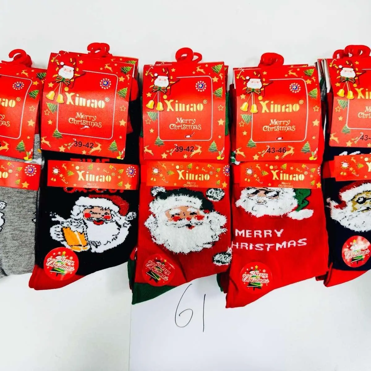Skarpetki męskie świąteczne z motywem Mikołaja X'mas