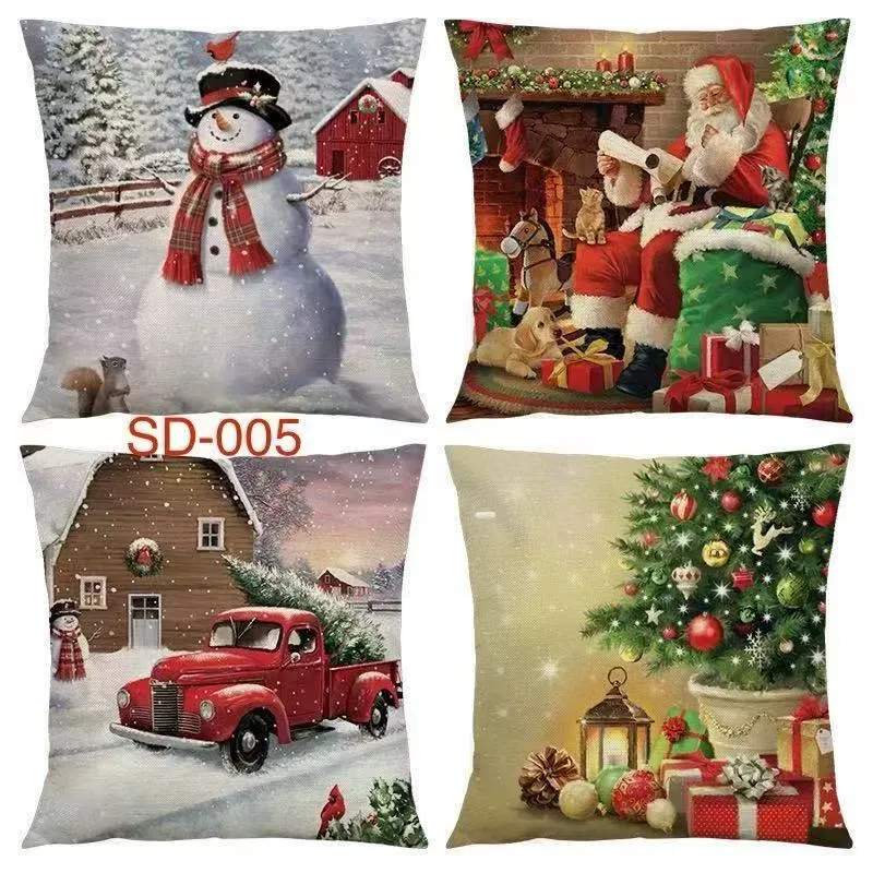 Poszewki Świąteczne 40x40 cm Zestaw 4 szt SD-003