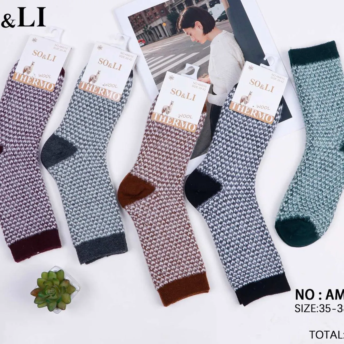 Skarpetki damskie S&O LI dzianina 35-38 EU, 39-42 EU