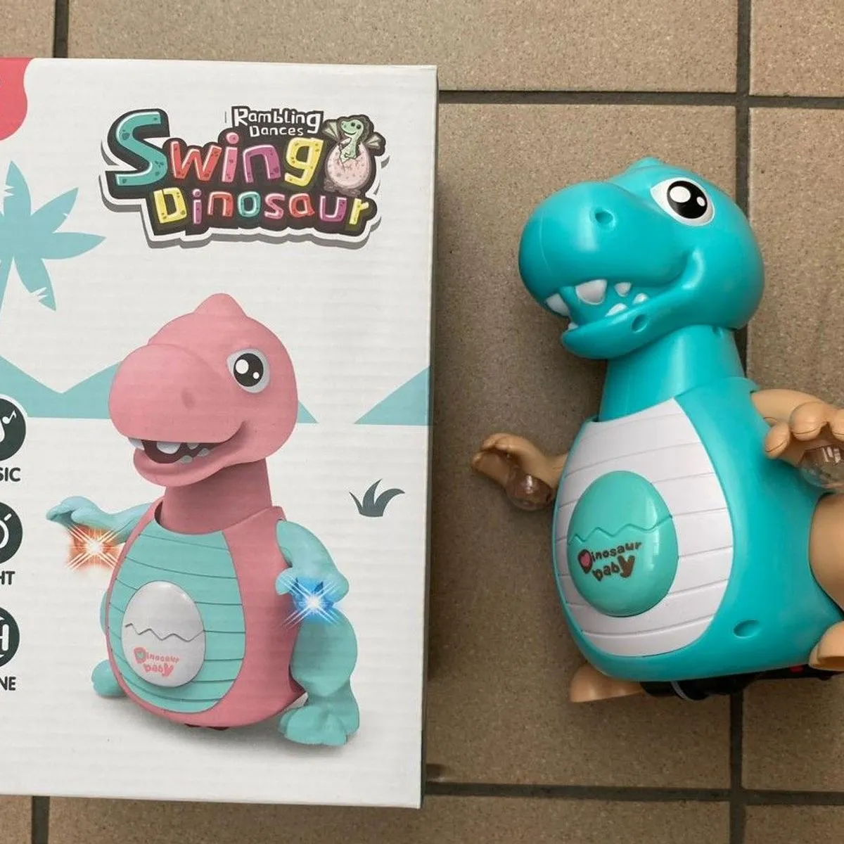 Zabawki Swing Dinozaury 3+ (Różowy i Niebieski)