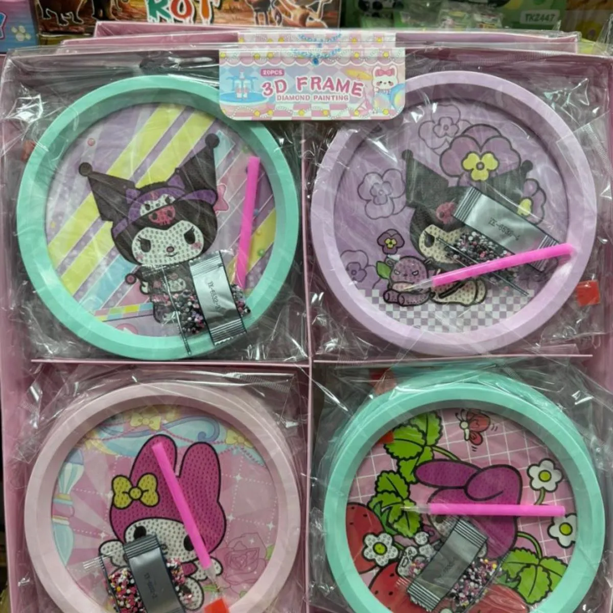 Zabawki Diament Painting 3D Frame Kuromi 4 szt