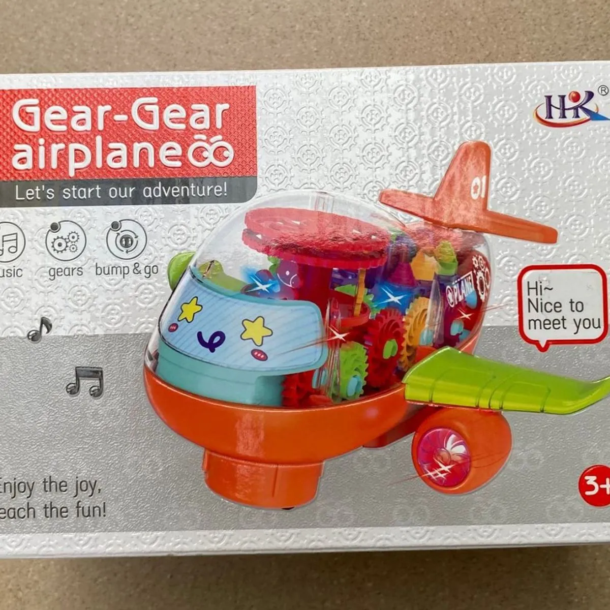 Zabawka Gear-Gear Plane samolot z muzyką i kołami 3+