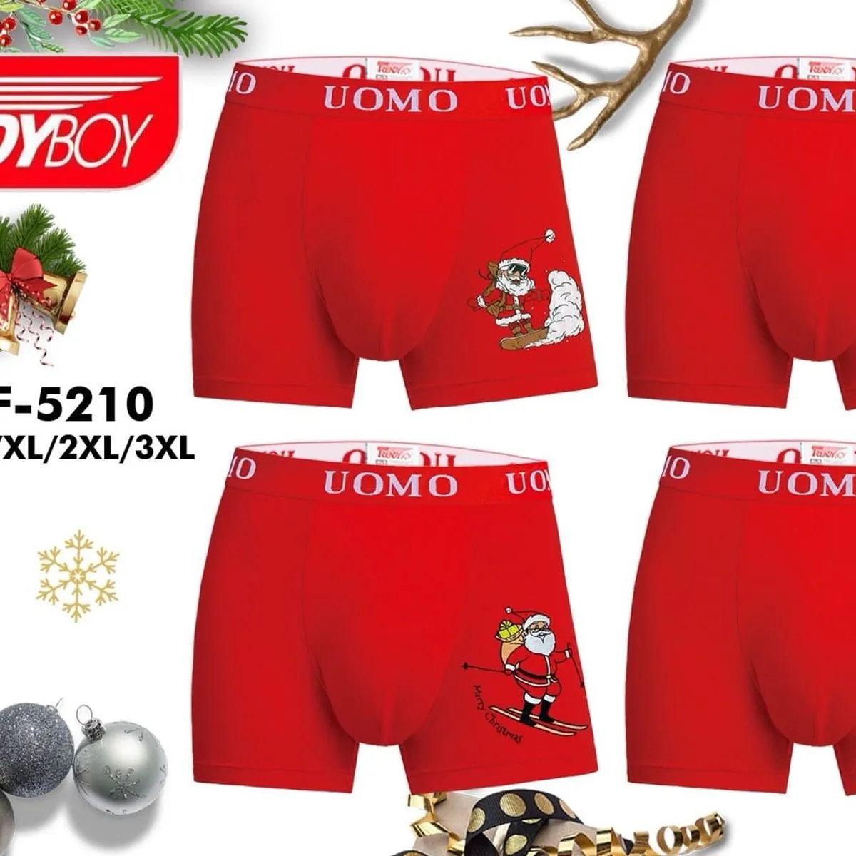 Bokserki męskie TrendyBoy świąteczne NO.F-5210 S-3XL