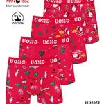 Bokserki męskie UOMO Christmas 95% bawełna 4 szt HD3052