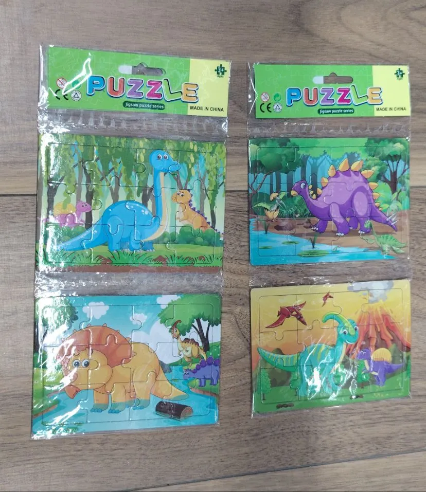 Zabawki Puzzle Mini Dinosaur 4 szt. w opakowaniu
