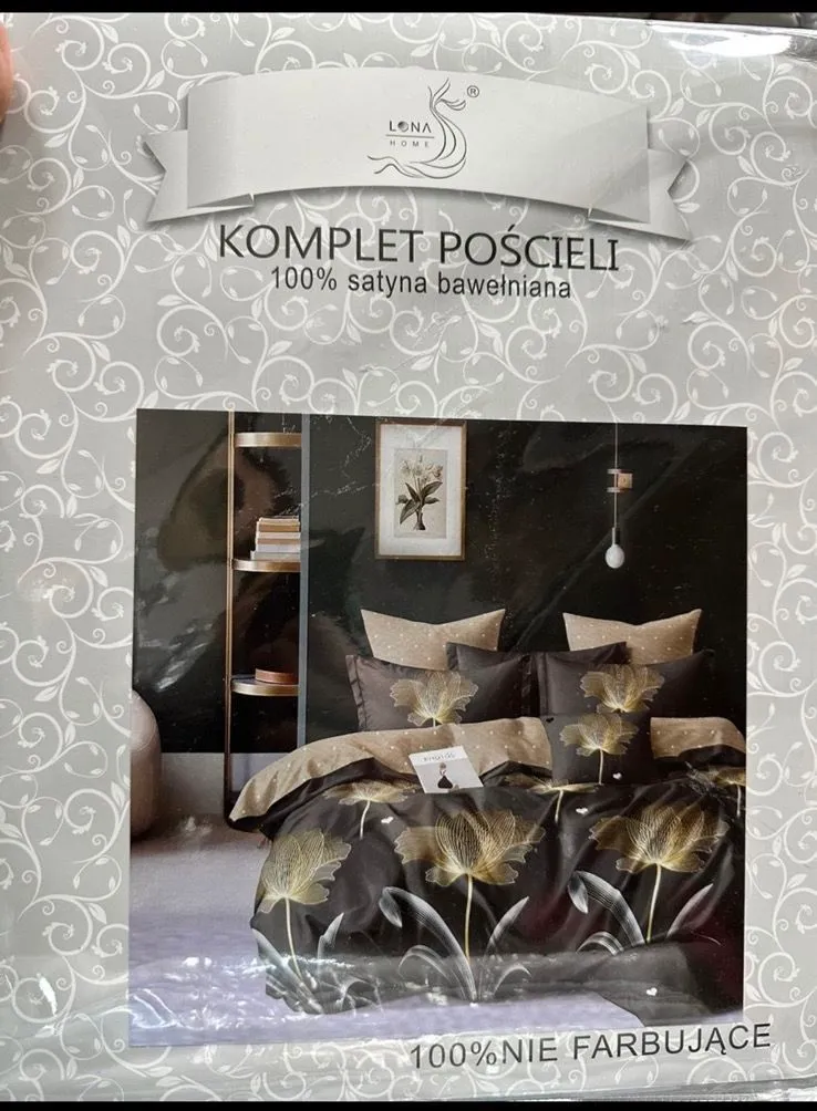 Komplet Pościeli 4cz 200/220 Satin Bwełna Luna
