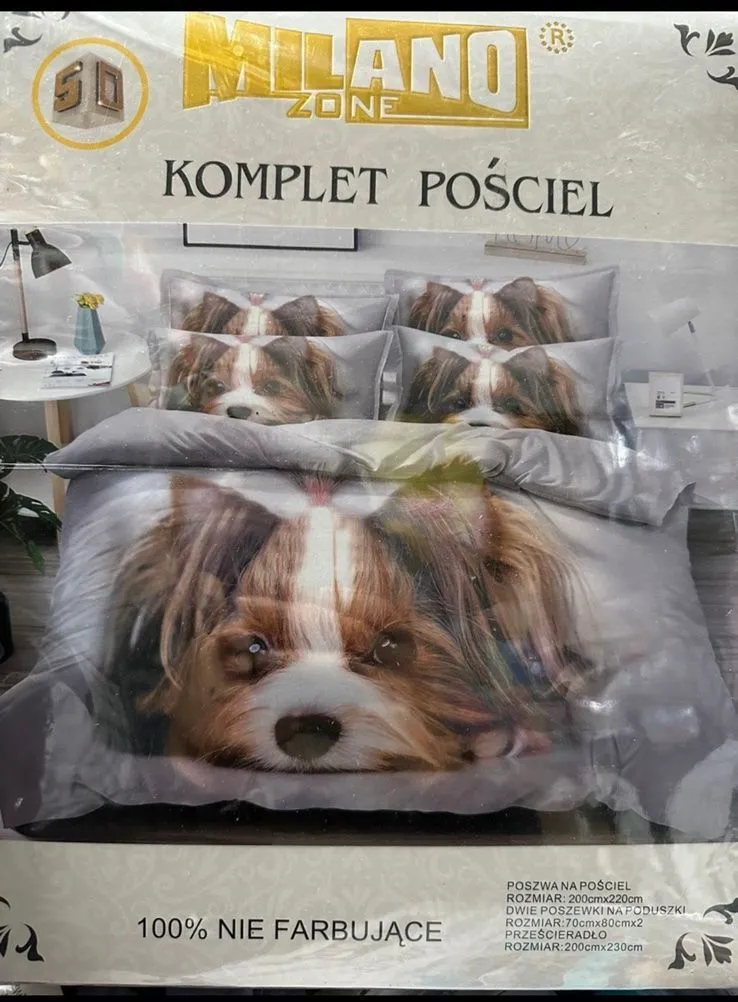 Komplet Pościel 4CZ 200/220 Milano z Yorkie