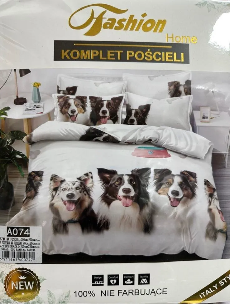 Komplet Pościeli 4CZ 200/220 Border Collie