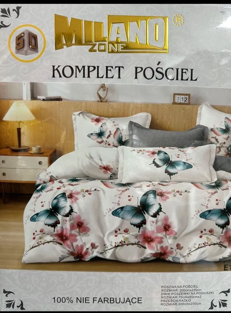 Komplet Pościel 4CZ Milano Zone 200/220 100% nie farbuje