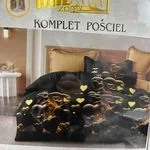 Komplet Pościel Milano 4cz 200/220 serca czarne