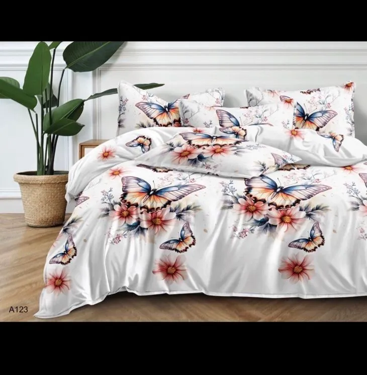 Komplet Pościel 4CZ 200/220 Motyw Motyle