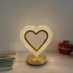Lampka nocna LED w kształcie serca złota