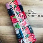 Skarpetki damskie świąteczne G107 paczka 12 szt