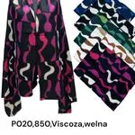Szaliki damskie wzór falisty PO20,85 viscose wełniane