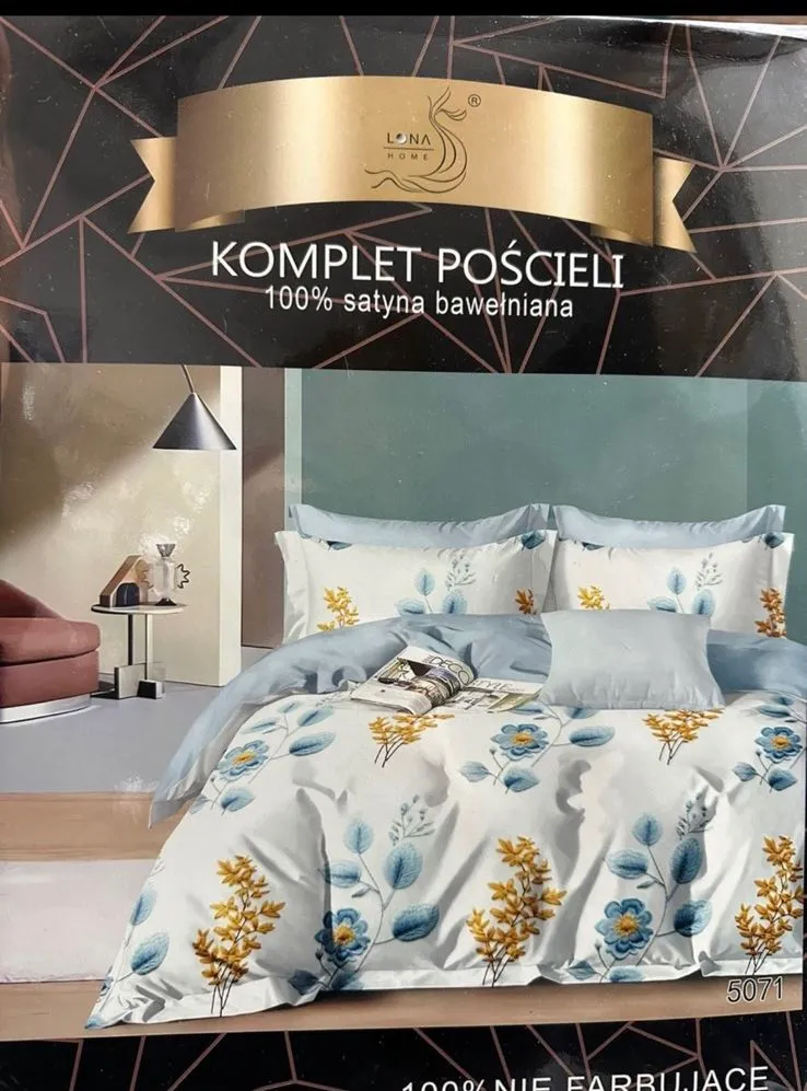 Komplet Pościel 4CZ 200/220 100% Satyna Bawełniana