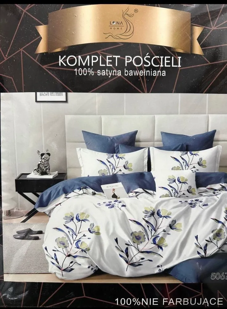 Komplet Pościeli 4CZ 200/220 100% Satyna Bawełniana