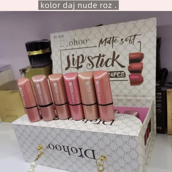 Szminka matowa Drohooh 24 szt nude róż