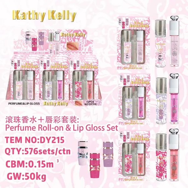 Zestaw Perfum i Błyszczyku do Ust Kathy Kelly DY215