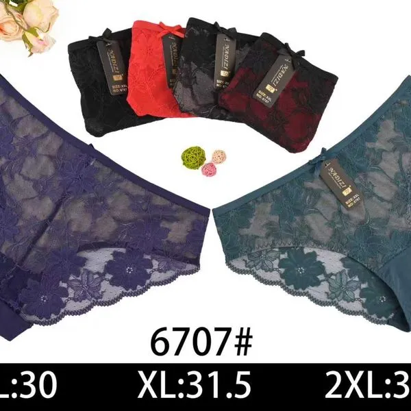 Majtki damskie koronkowe L:30 XL:31.5 2XL:33 6707#