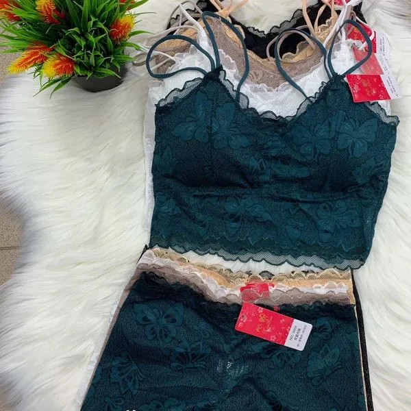 Komplet bielizny damskiej biustonosz majtki Free Size 3055