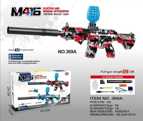 Pistolet M416 Crystal Bullet Gun elektryczny 40cm