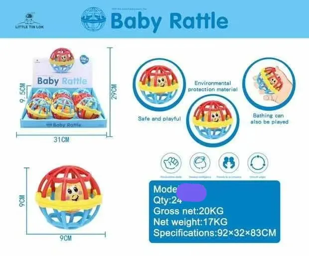 Grzechotka Baby Rattle Little Lok kolorowa