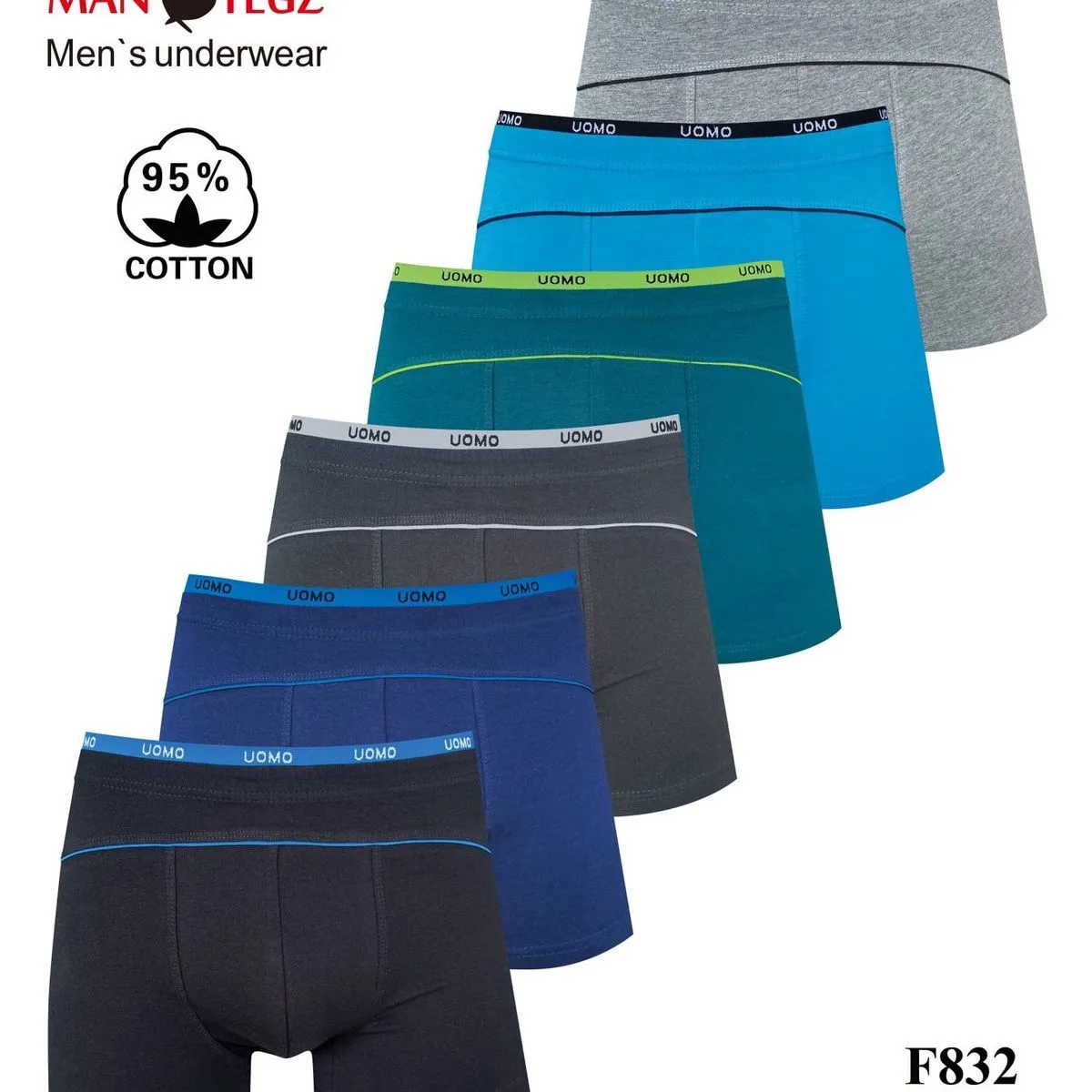 Bokserki męskie Man Tegz F832 XL-XXL-XXL 95% bawełna