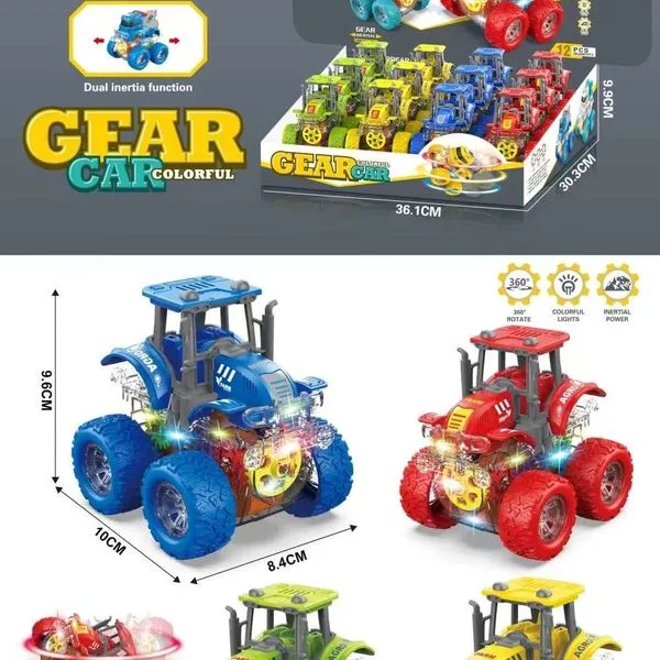Zabawka Gear Car LED traktory zębatki 21,6 cm