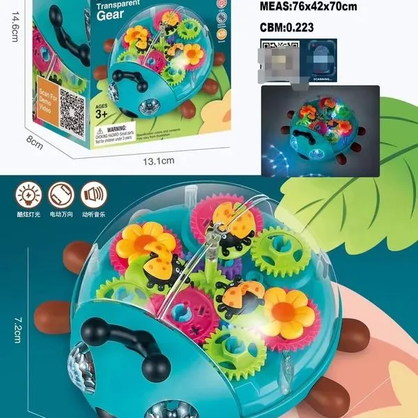 Zabawka Lady Bug Gear Muzyka ze światłem 14x10 cm
