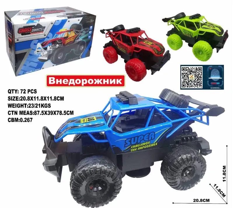 Zabawki Cross Fire Car Super Challenger - niebieski/czerwony/zielony