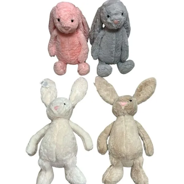 Maskotka Pluszowa Królik 30cm Różowa/Szara/Beżowa/Biała