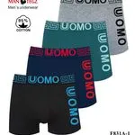 Bokserki męskie UOMO 4 szt. XL-XXL 95% bawełna F831A-1