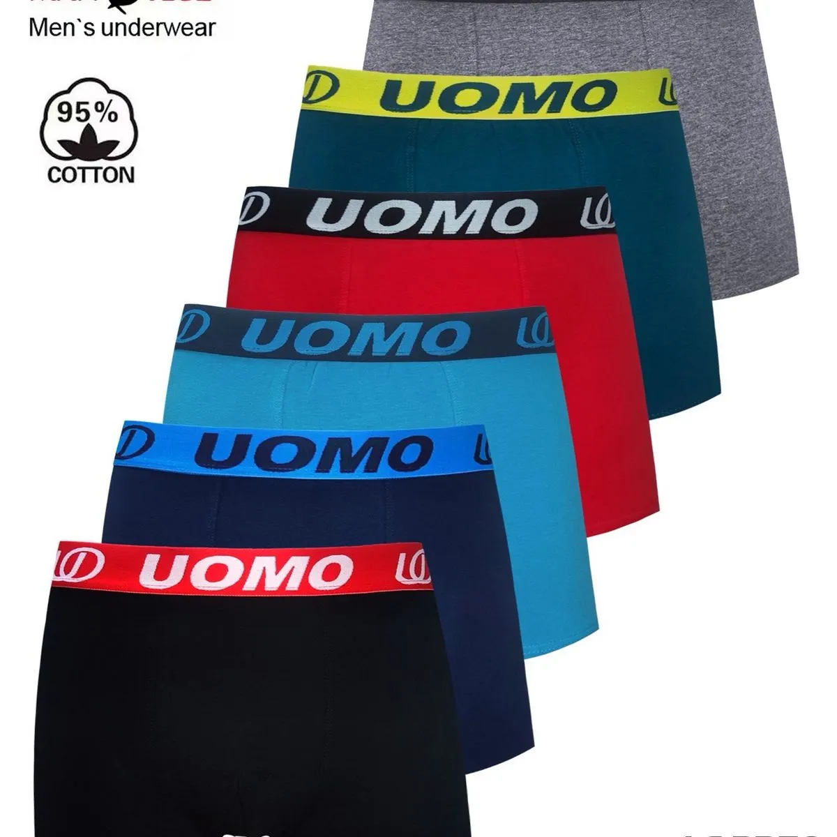 Bokserki męskie UOMOMO 5 szt. L XL XXL XXXL AF 2259