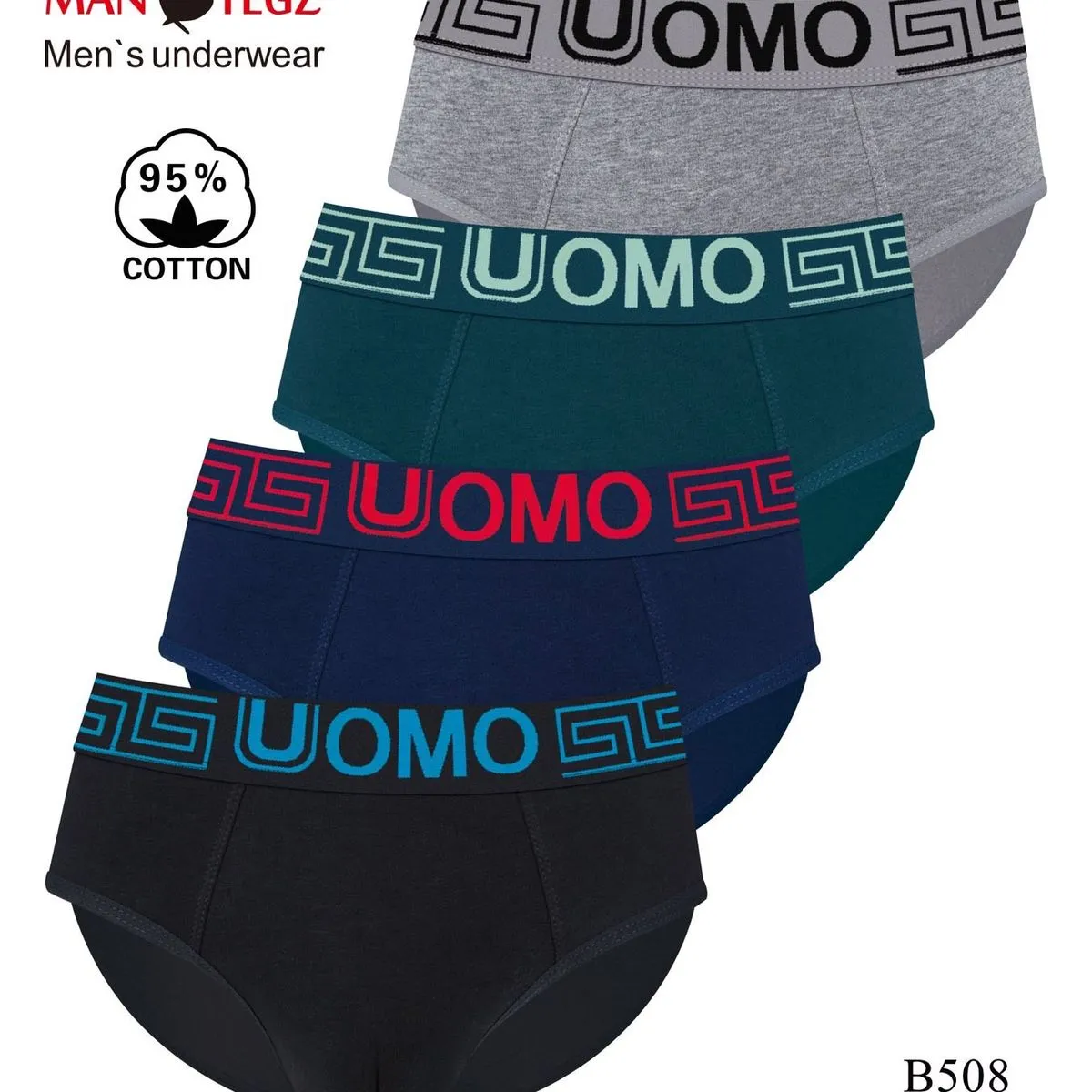 Bokserki męskie UOMOMO 95% bawełna B508 XL-XXL-XXL