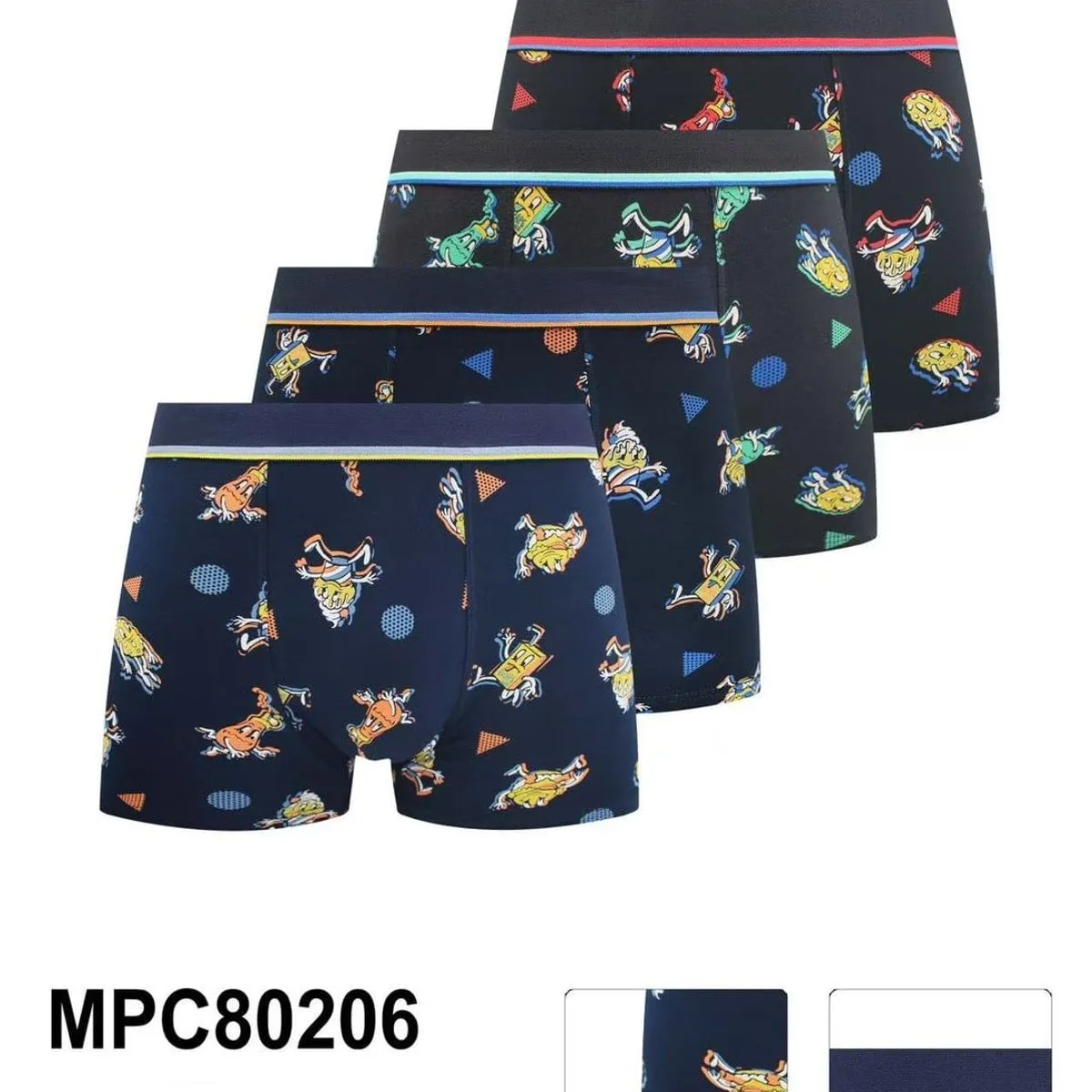 Bokserki męskie PESASAIL 95% bawełna, wzory, XL, 4 szt