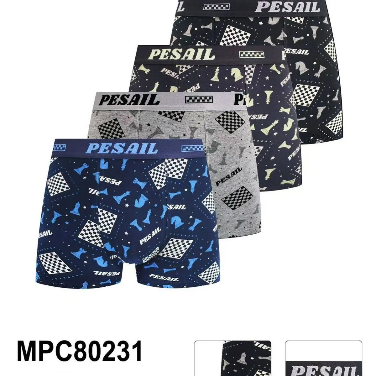 Bokserki męskie Pesail 95% bawełna, wzory XL-XXL