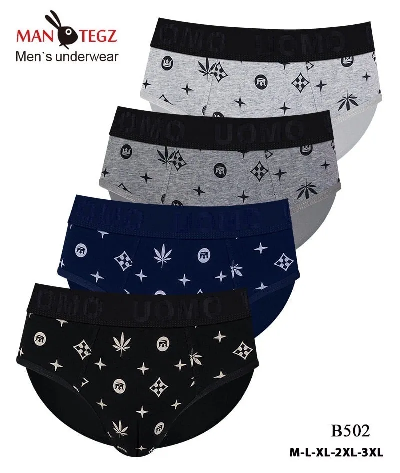 Bokserki męskie Man Tegz M-L-XL-XXL B502 szary/granatowy