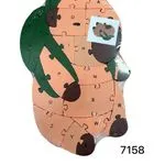Drewniane puzzle edukacyjne Żółw z literami alfabetu