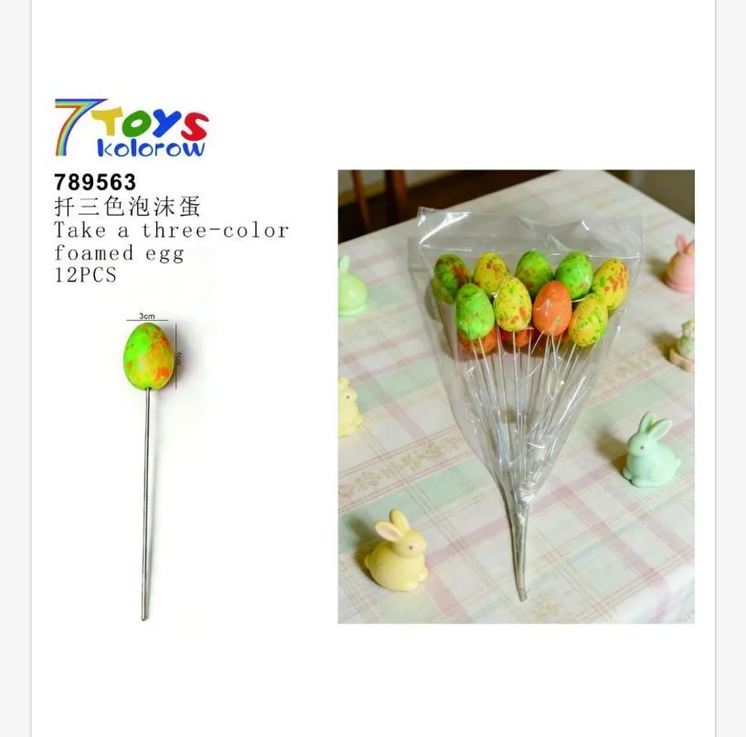 Ozdoby wielkanocne 7Toys piankowe jajka i króliki 12 szt