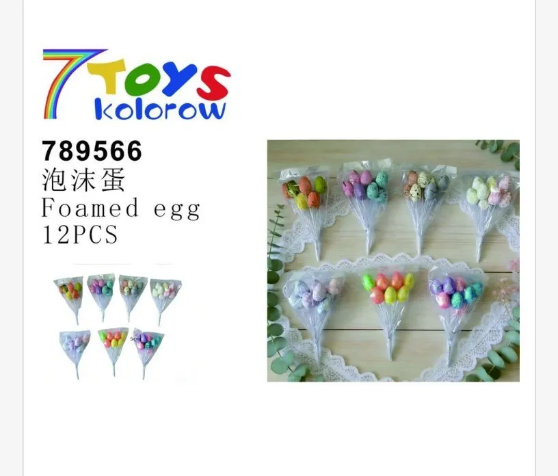 Piankowe jajka wielkanocne 12 szt 789566