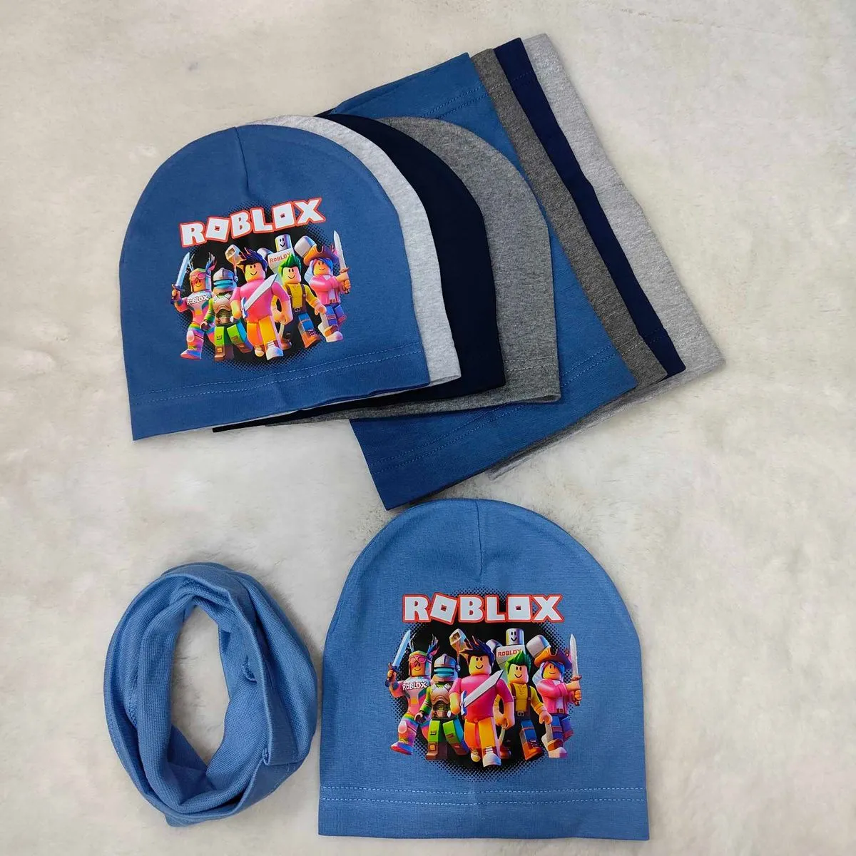 Komplet Czapka Komin Roblox dla Dzieci