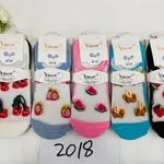 Skarpetki damskie rozmiar 35-38 z nadrukami owocowymi