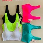 Damski Bra-Top 99985# M L XL XXL czarny neonowy biały